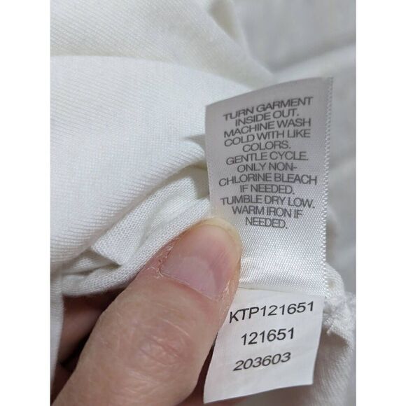 J Jill Women's XL White Embroidered Eyelet Layered Sleeveless Tunic Tank Top - Picture 6 of 7